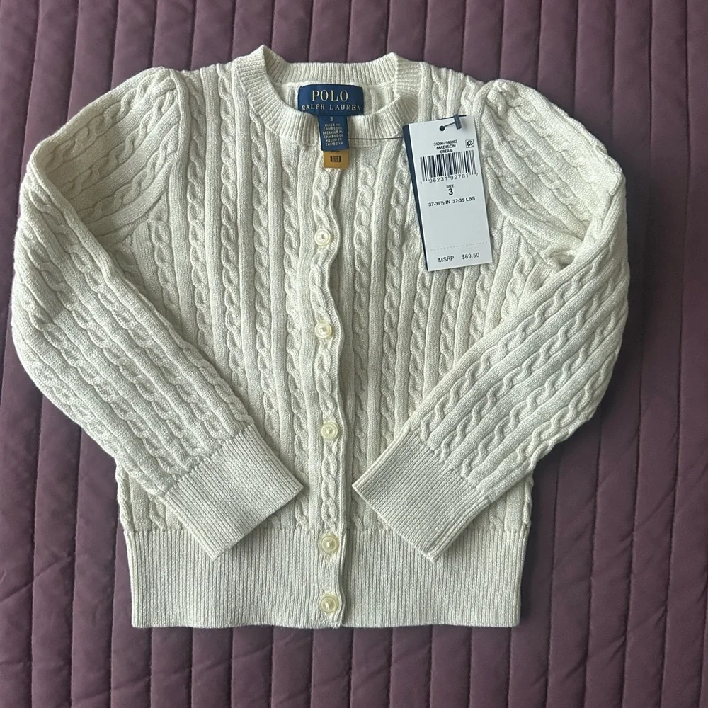 Ralph Lauren Ivory Cable Knit Sweater